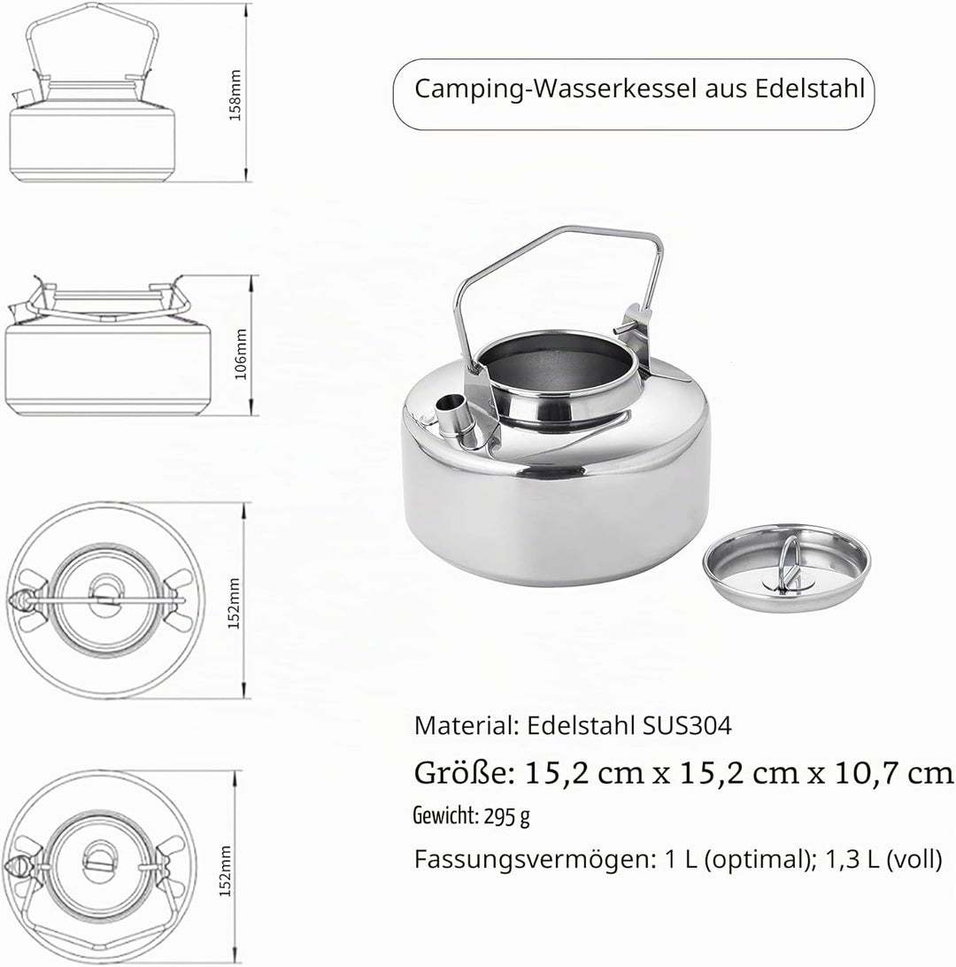 Fire-Maple WASSERKOCHER AUS EDELSTAHL 1 Liter, 1 Liter