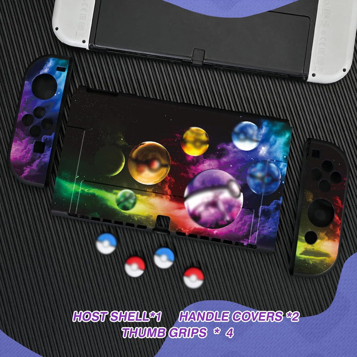 DLseego Schutzhülle Kompatibel mit Switch OLED,Schlanke Weiche Dockable Schutzhülle mit 4 Switch Joy