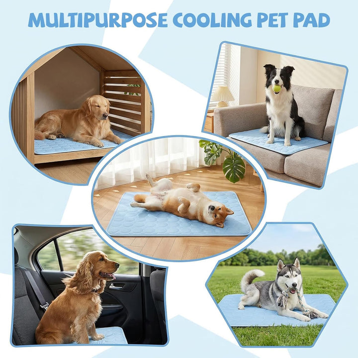 Qoosea Kühlmatte für Hunde Selbstkühlende Hundematte, Komfortabel Pet Cooling Mat Kühldecke Waschbar