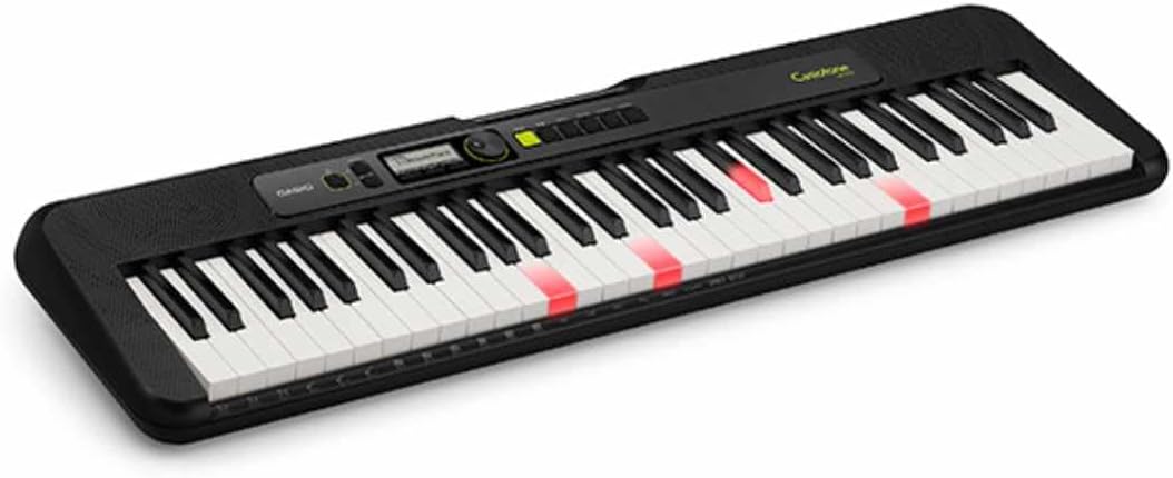 Casio LK-S250 CASIOTONE Leuchttastenkeyboard mit 61 anschlagdynamischen Tasten im Piano-Look, schwar
