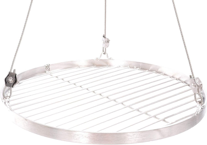 37 cm Grillrost Edelstahl für Schwenkgrill 3 Bein BBQ Grill Rost mit Seil 14 mm Stababstand