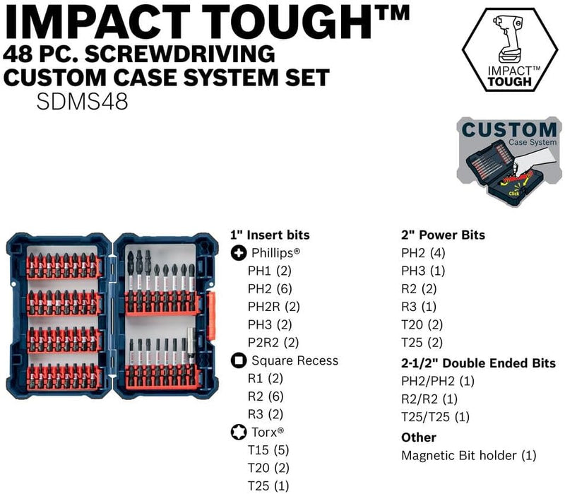 Bosch sdms24 24piece Impact Robust mutteranziehvorrichtung Custom Fall System Set, SDMS48 100 wattsW