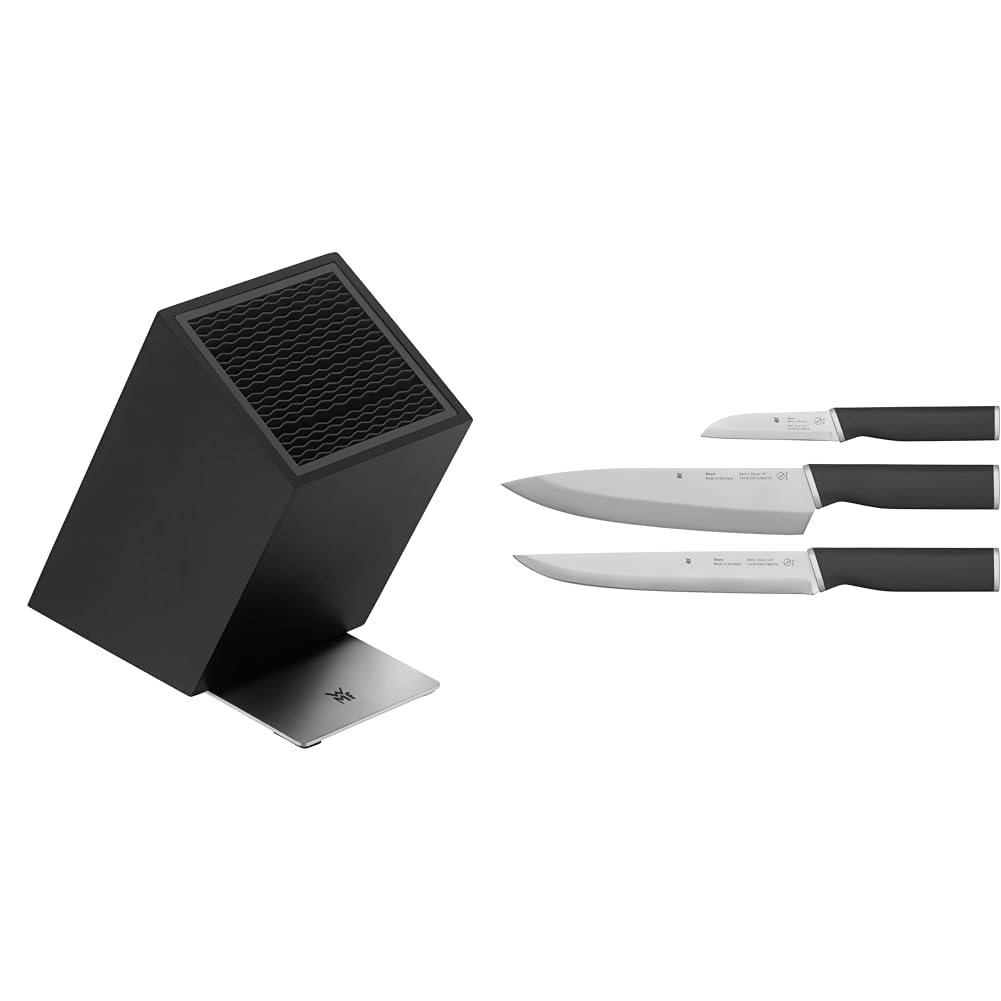 WMF Messerblock unbestückt leer ohne Messer Flextec Cromargan Edelstahl rostfrei schwarz & Kineo Mes