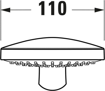 Duravit Universal Duschkopf, Duschbrause Strahlart Rain, Handbrause rund (Ø 110 mm), Brausekopf mit