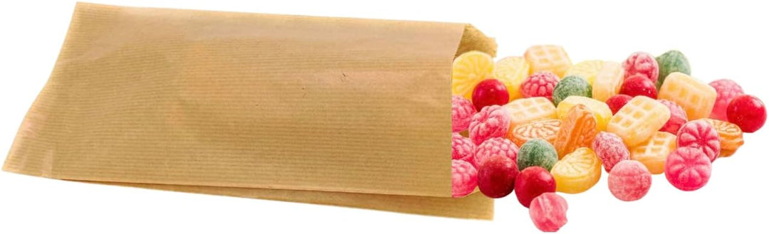 1000 Kraftpapiertüten / Papiertüten für Snacks, Kraftpapier, Lebensmittel, Papiertüten ohne Griffe,