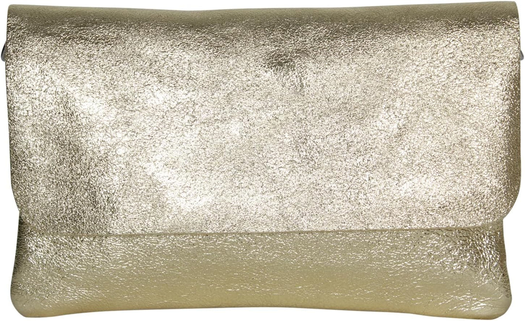 AmbraModa GLX11 - Damen Umhängetasche, Clutch, Handytasche aus echtem Leder mit abnehmbarem und vers