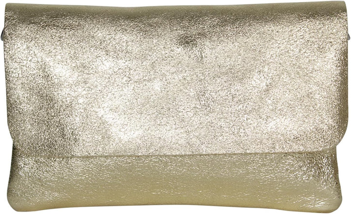 AmbraModa GLX11 - Damen Umhängetasche, Clutch, Handytasche aus echtem Leder mit abnehmbarem und vers