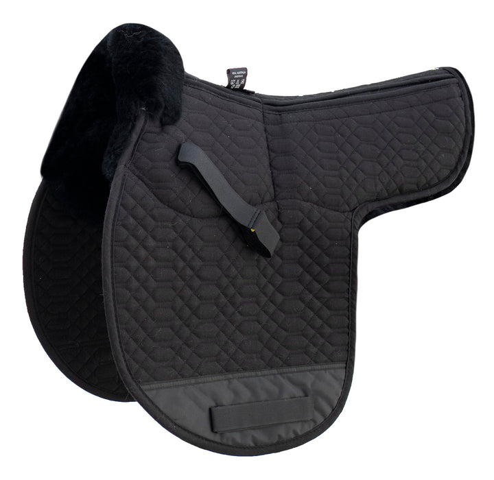 Engel Reitsport Satteldecke SADEK1AP Lammfell &amp; Baumwollsteppstoff, Fell in Sattellage, Fellkranz vo