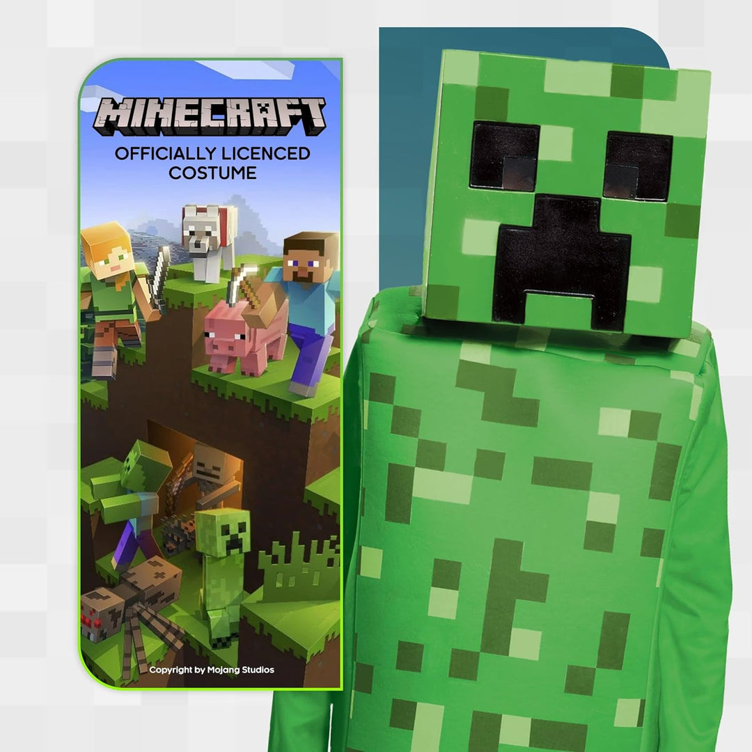 Minecraft Disguise Offizielles Kostüm Kinder Jungen Classic Creeper Kostüm Karneval Kostüm Faschings