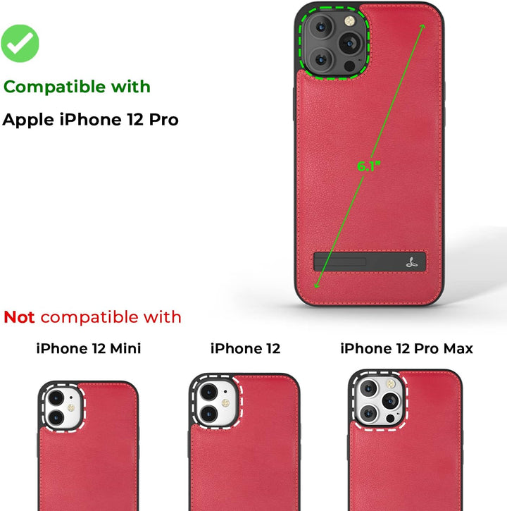 Snakehive Metro Lederhülle für Apple iPhone 12/12 Pro || Echtleder Handyhülle mit Standfunktion || E