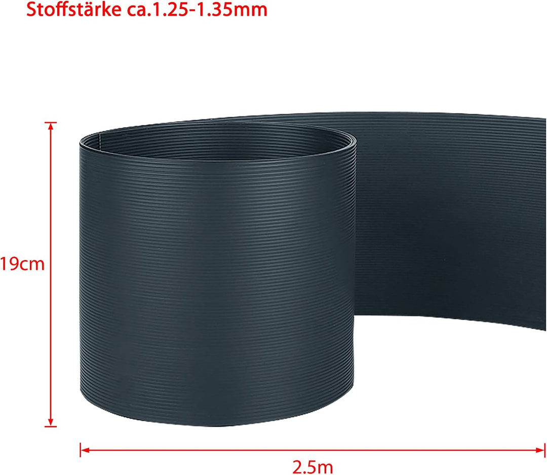NAIZY 20x Sichtschutzstreifen Hart PVC Sichtschutzfolie 2,5m x 19cm Sichtschutz Zaun Rolle Blickdich