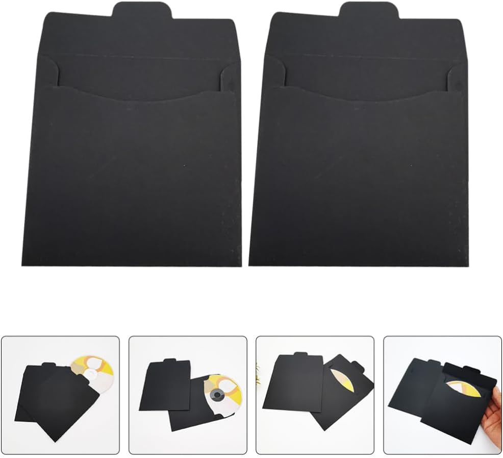 Cd-Hüllen 50 Stück Kraftpapier Dvd-Umschläge Halter Blanko Cd-Papier Karton Cd-Kraftpapier Aufbewahr