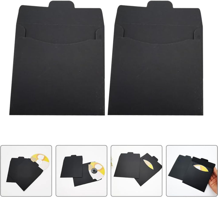 Cd-Hüllen 50 Stück Kraftpapier Dvd-Umschläge Halter Blanko Cd-Papier Karton Cd-Kraftpapier Aufbewahr