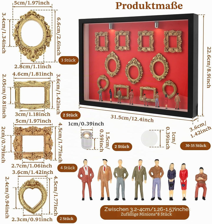 DIY Mini Museum Silhouette Box,Museum of Us DIY,Shadow Box,Miniatur Bilderrahmen,Foto Erinnerungsanz
