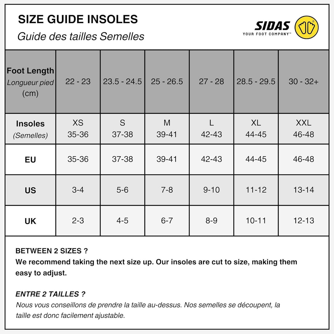 Sidas 0,9 m Low Einlegesohlen Blau XX-Large (Mens-13 to 14), Blau XX-Large (Mens-13 to 14)