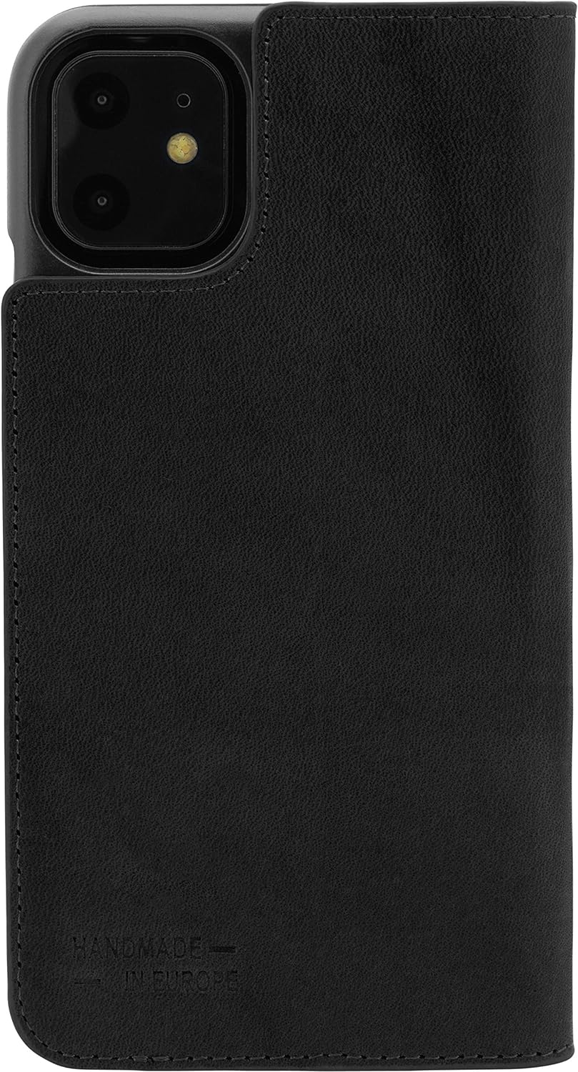 JT Berlin BookCase Tegel Lederhülle für das Apple iPhone 11 (6.1'') in schwarz - [Wireless Charging