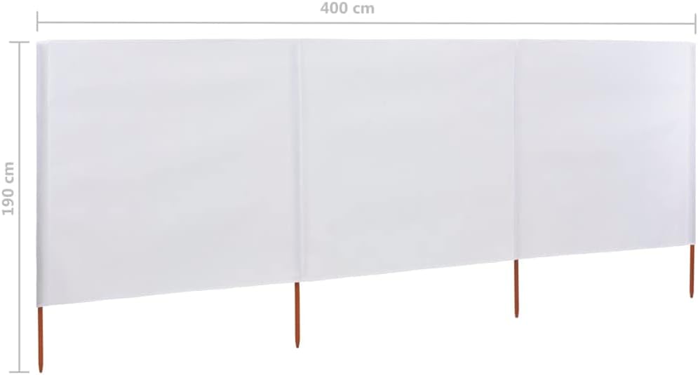 Myheimly Windschutzgewebe,Windschutz Sichtschutz Balkon,Sichtschutzzaun Sand-Weiss,400 x 160 cm 400