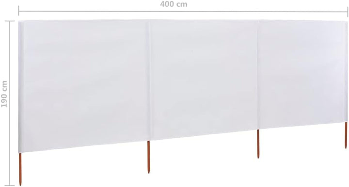 Myheimly Windschutzgewebe,Windschutz Sichtschutz Balkon,Sichtschutzzaun Sand-Weiss,400 x 160 cm 400