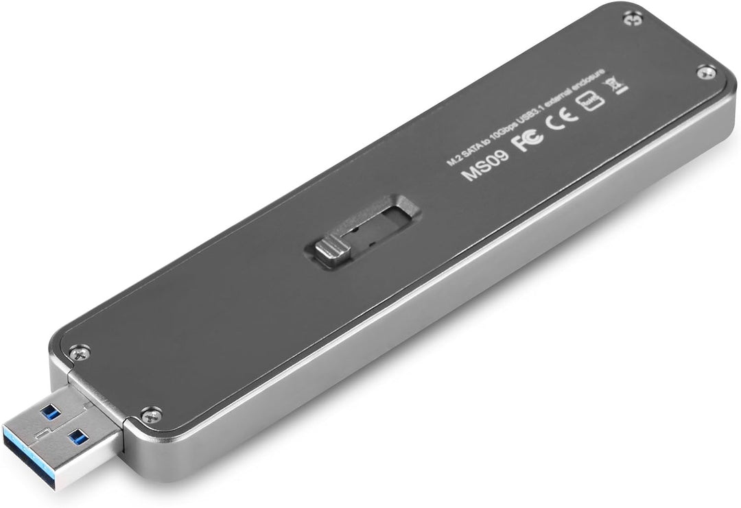 SilverStone SST-MS09C - Externes SATA zu M.2 SSD-Gehäuse, USB 3.1 Gen.2, kohle-grau