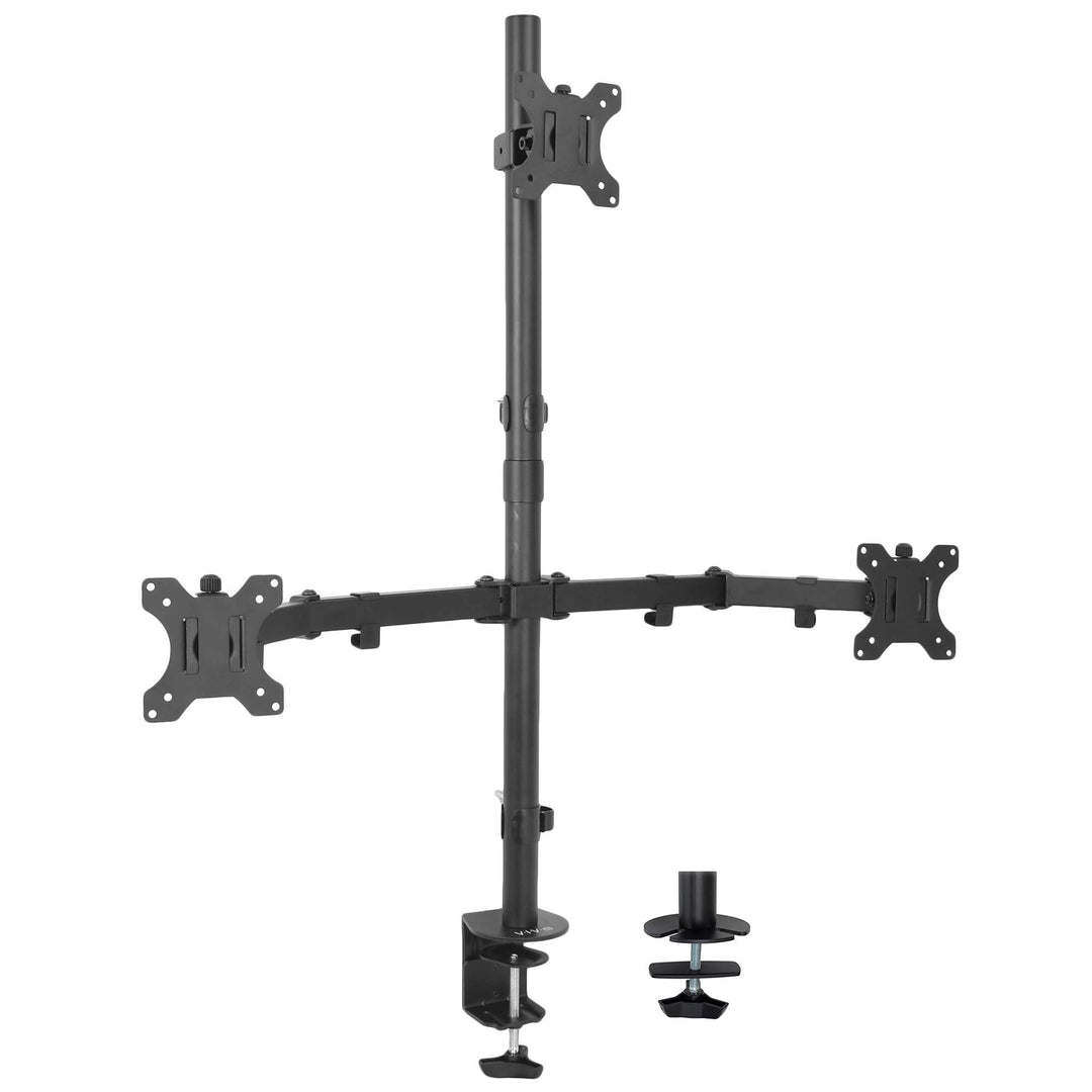 VIVO Dreifach-LCD-Monitor Tischhalterung Heavy Duty Ständer & voll einstellbare 3 Bildschirm bis zu