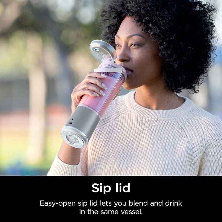 Ninja BC151WH Blast tragbarer Mixer, kabellos, 530 ml Gefäss, persönlicher Mixer für Shakes und Smoo