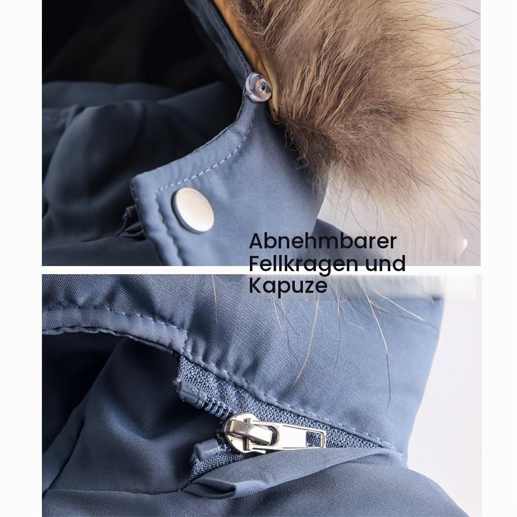 Baby Schneeanzug Winter 2 Stück Daunenjacke Mantel mit Schnee Lätzchen Hose Jungen Mädchen Skianzug