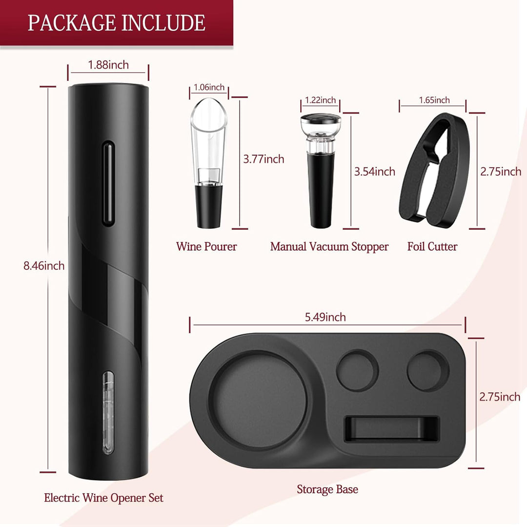 Korkenzieher Elektrisch, Weinflaschenöffner Set, Automatischer Flaschenöffner, Geschenkidee Weinflas