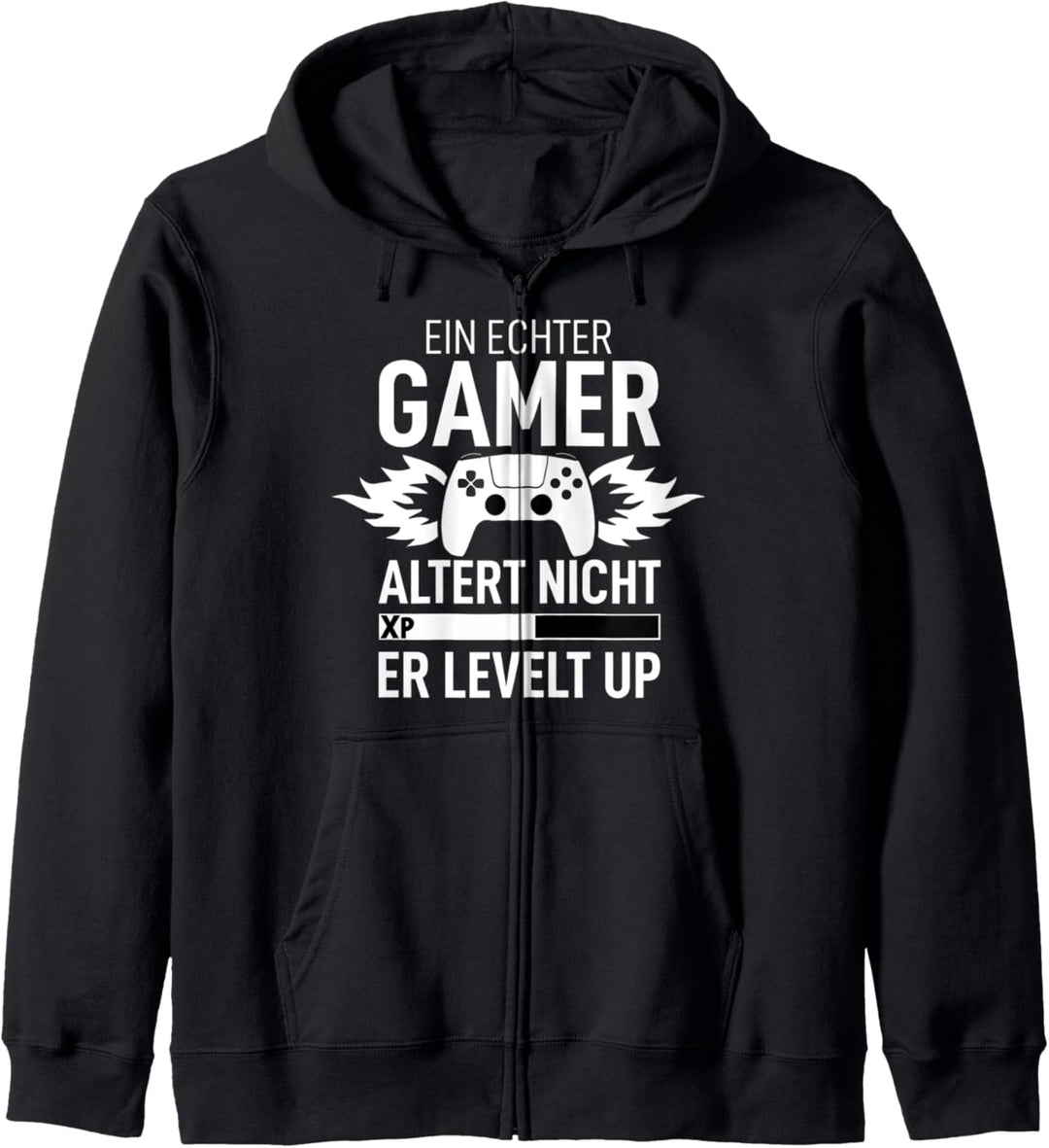 Ein Echter Gamer Alter Nicht Er Levelt Game Spieler Zockerin Kapuzenjacke