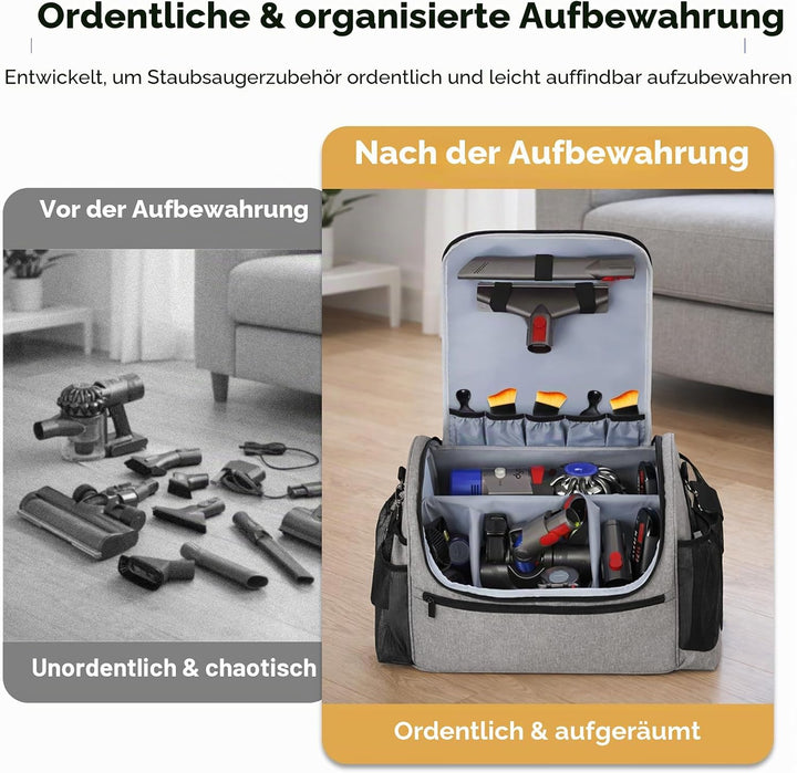 Vakuum-Aufbewahrungstasche für Auto und Boot, kompatibel mit Dyson V7 – V15 – Organizer-Tasche für k