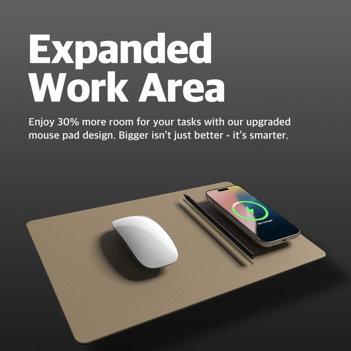 POUT HANDS3 PRO - Mouse pad with high-Speed Wireless Charging Latte Cream Multicolor, Multicolor