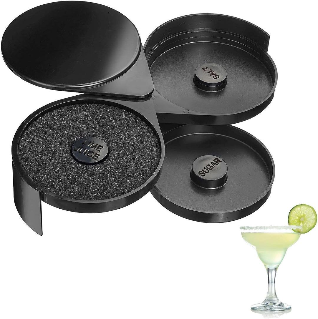 Westmark Glasumrander Meggy – praktisches Bar-Zubehör zum Garnieren von Cocktail-Gläsern, 3 Fächer f