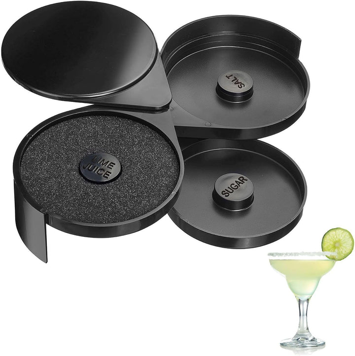 Westmark Glasumrander Meggy – praktisches Bar-Zubehör zum Garnieren von Cocktail-Gläsern, 3 Fächer f