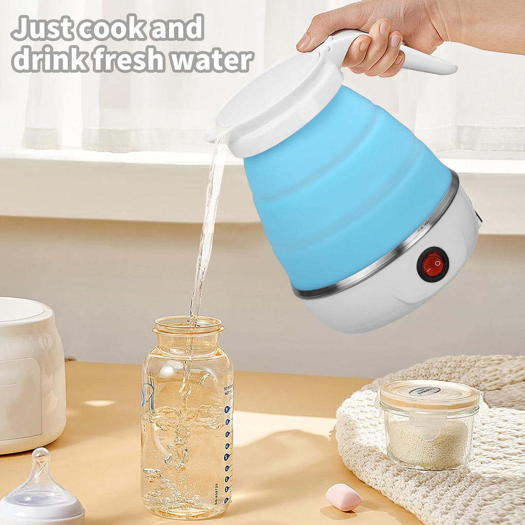 Faltbarer Wasserkocher 600ml Mini Wasserkocher Reise Wasserkocher Klein Faltbarer Wasserkocher Silik