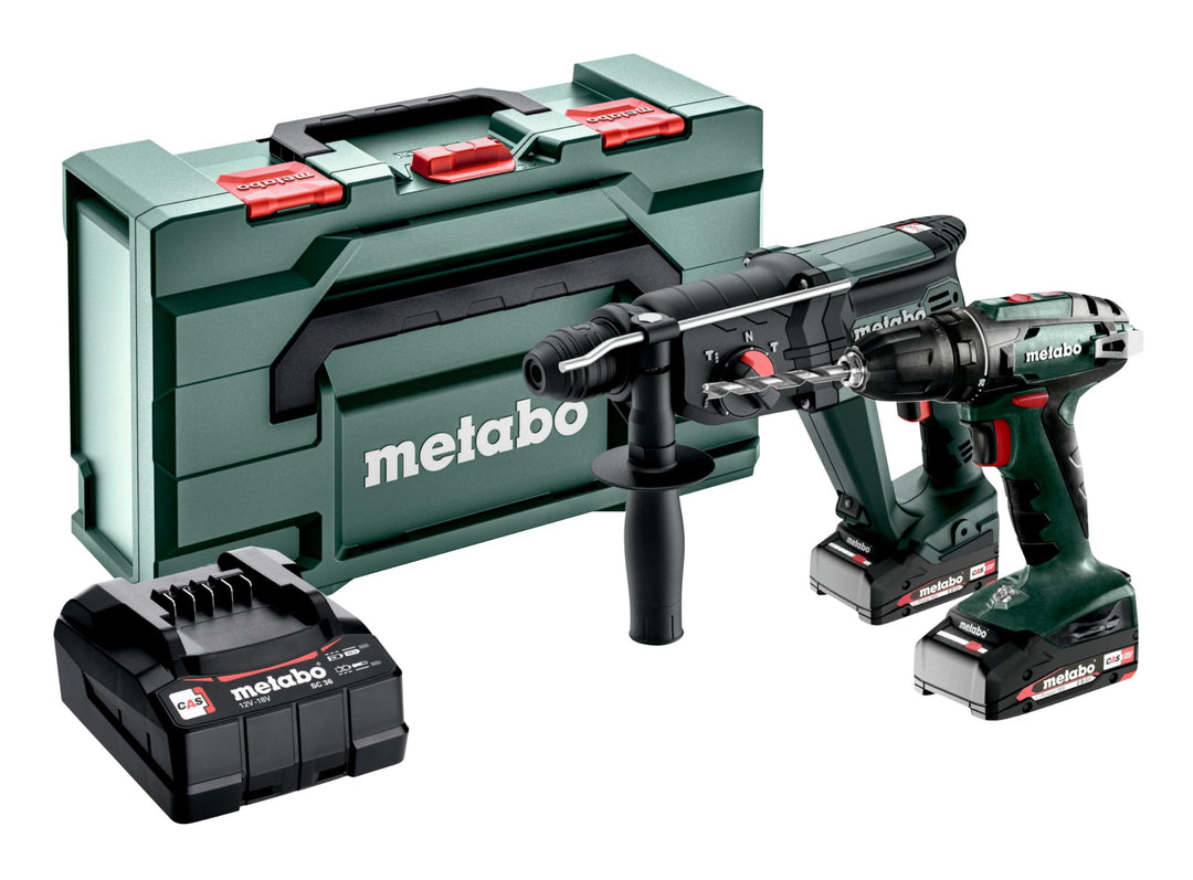 metabo Akku-Combo Set 2.3.2-18 V - Bohrschrauber BS 18, Kombihammer KH 18 LTX 24 - Inkl. 2 x Akkupac