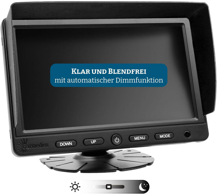7 Zoll TFT LCD Monitor cm-NMR7 Bildschirm für Rückfahrkamera Kamera System 12V 24V 7" Display Rückfa