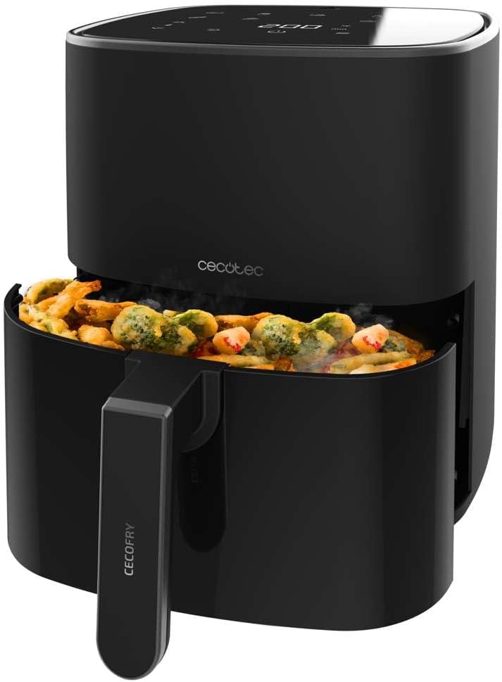 Cecotec Heissluftfritteuse ohne Öl 5,5L Cecofry Fantastik 5500. 1500W, PerfectCook-Technologie, 9 Ko