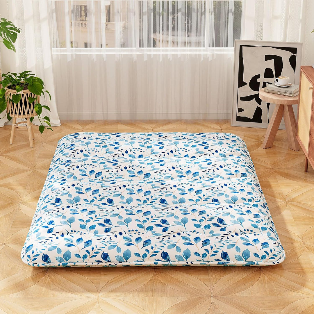 COSTWAY Japanische Futon Matratze, Tatami-Matte, Bodenmatratze, Klappmatratze mit waschbarem Bezug,