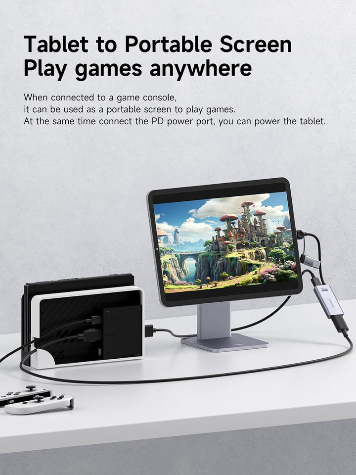 Hagibis USB 3.0 Video Capture Card with 100W PD HDMI to USB/USB C 1080P HD 60fps Live and Record Vid