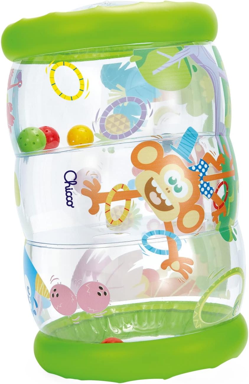 Chicco Jungle Musical Roller, 2-in-1-Spielzeug zur Förderung der Koordination, mit Soundeffekten, Ds