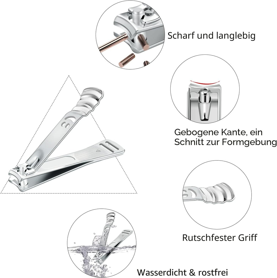 Maniküre Set 23 stücke Professionelles Nagelknipser Kit Pediküre Kit Pflegeset aus Edelstahl Nagelpf