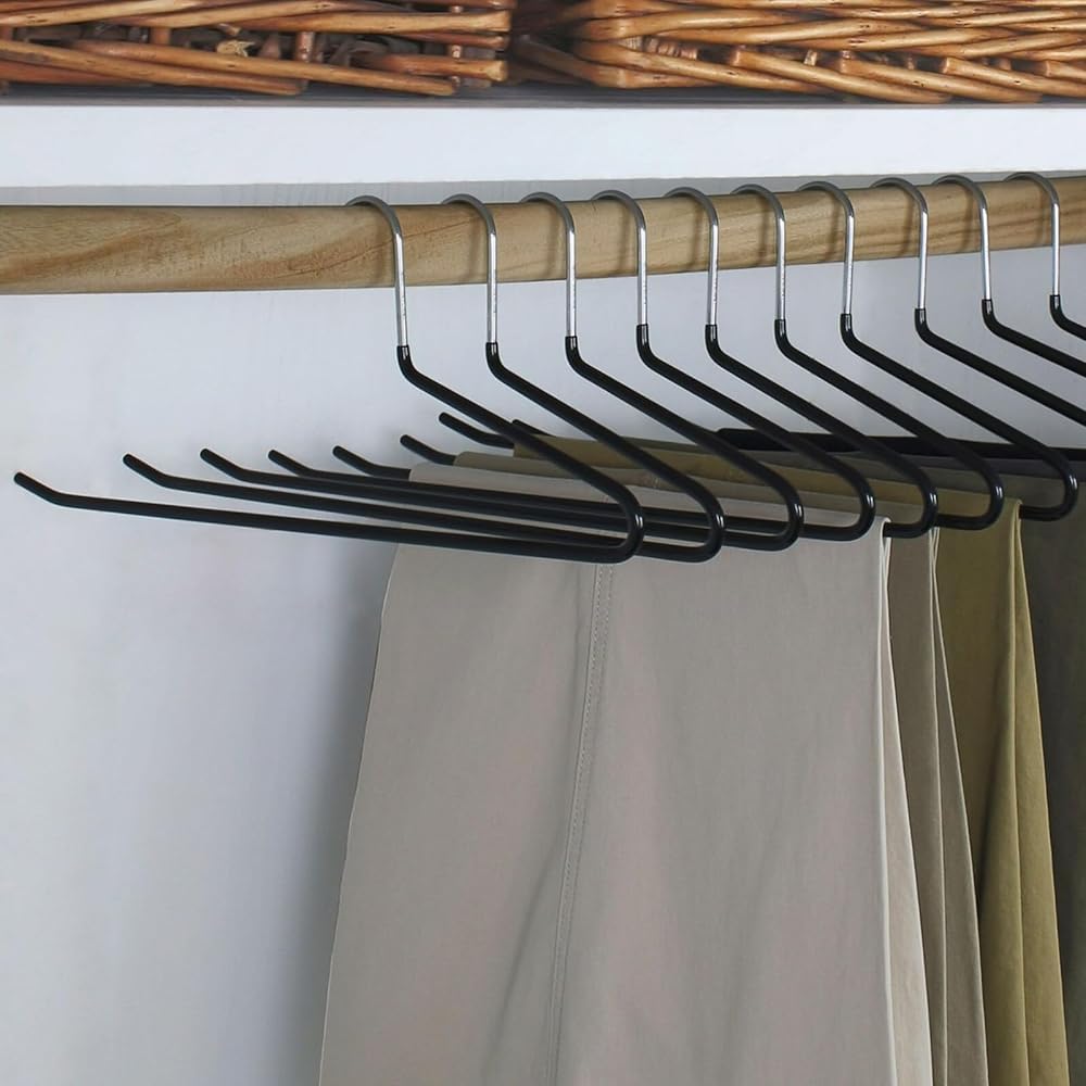 Hangerman Hosenbügel mit offenem Ende, Metall, für Hosen, Jeans, Schals, Handtücher, platzsparend, r