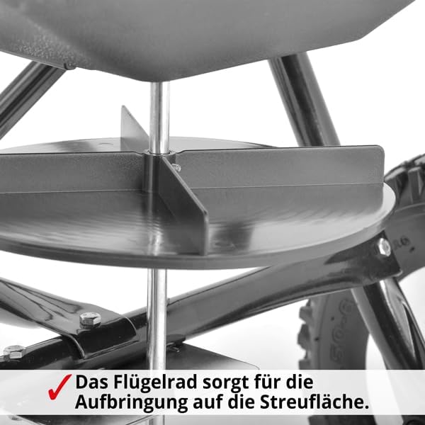 Modell 2024 - POWERPAC - SALZSTREUER HANDSTREUER STREUWAGEN DÜNGESTREUER 60 ltr.
