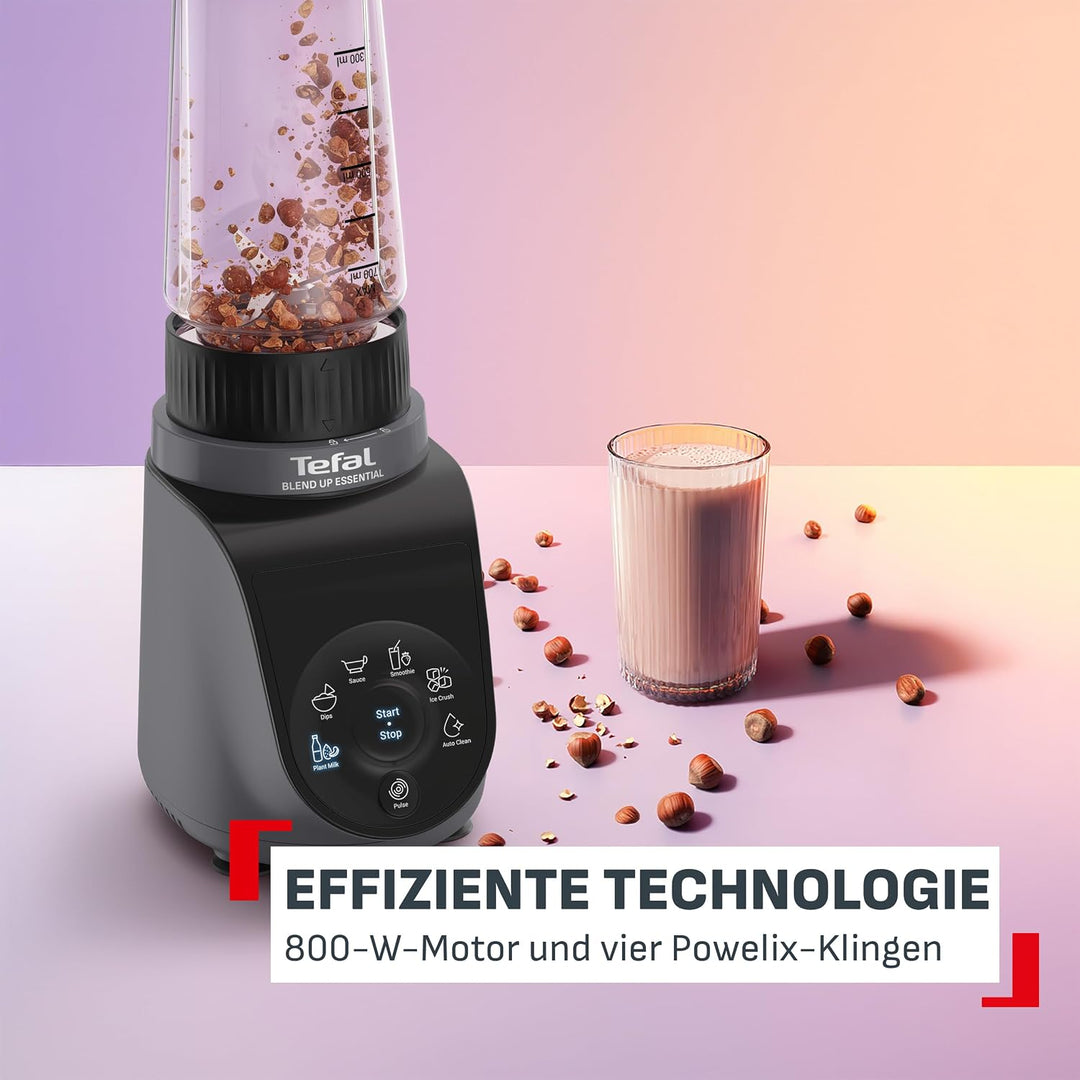 Tefal Blend Up Mini-Mixer, 1000 W, 8 Automatikprogramme, Powelix-Klingen, automatischer Reinigungsmo