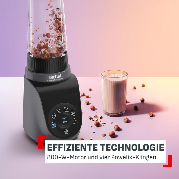Tefal Blend Up Mini-Mixer, 1000 W, 8 Automatikprogramme, Powelix-Klingen, automatischer Reinigungsmo