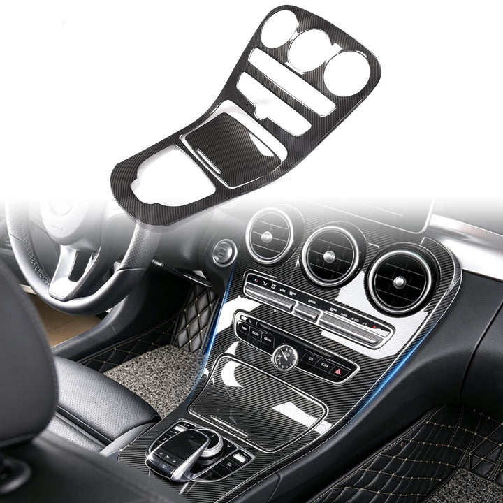 METYOUCAR ABS-Konsole Gear Panel Frame Cover Trim für C-Klasse W205 2015-2018, GLC X253 2016-2019 (K