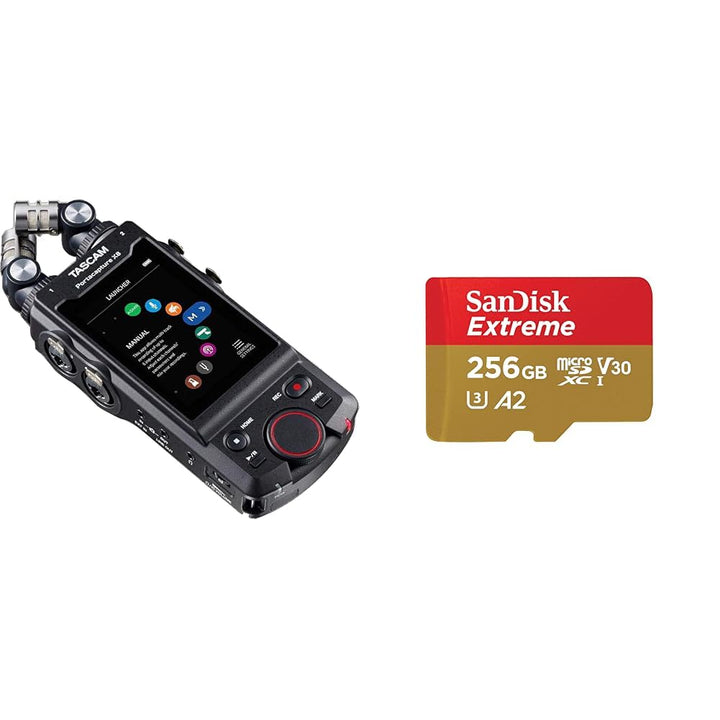 Tascam Portacapture X8 - Portabler 6+2-Spur High-Resolution 32-bit/192-kHz Rekorder &amp; SanDisk Extrem