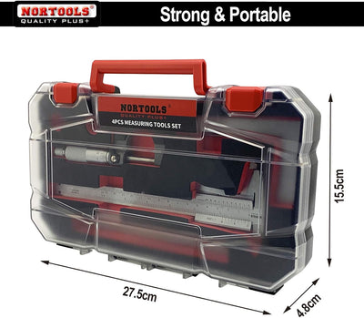 NORTOOLS Professioneller Messschieber aus Edelstahl für Innen-, Aussen-, Tiefen- und Stufenmessungen