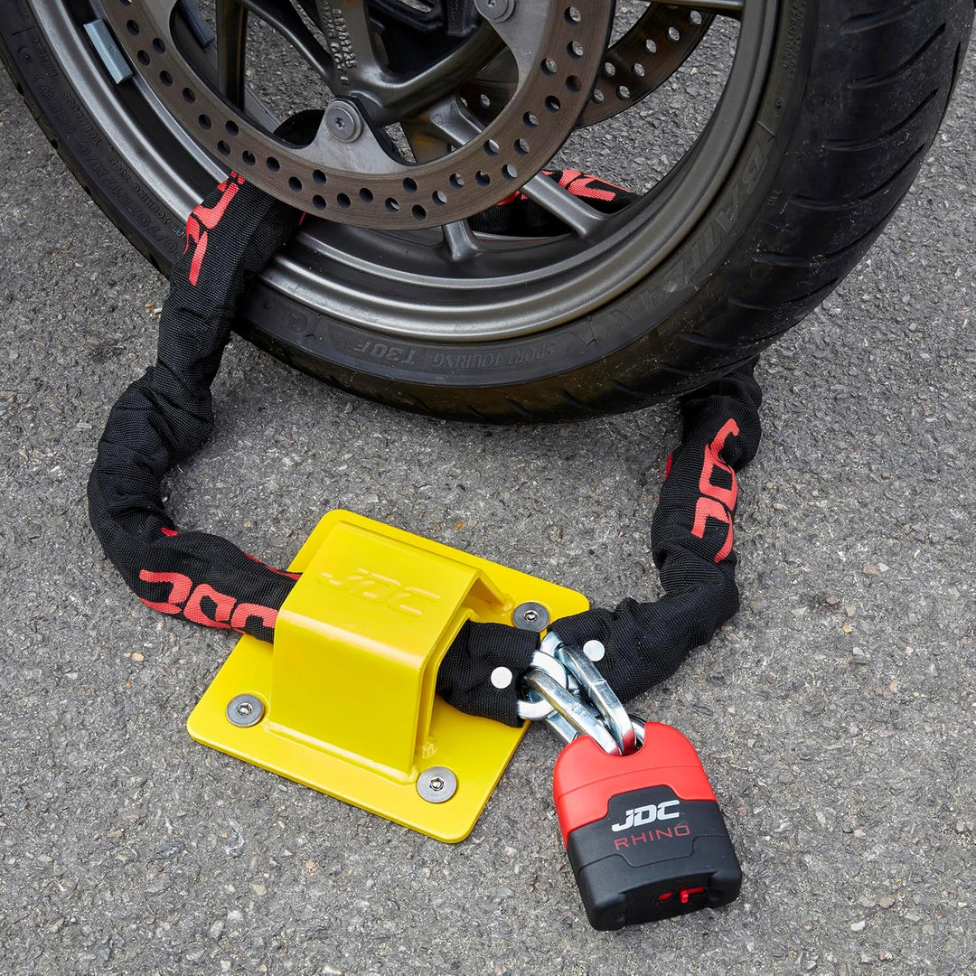 JDC Motorrad Bodenanker stark belastbarer gehärteter Stahl - Sphere PRO - Gelb Gelb Sphere Pro, Gelb