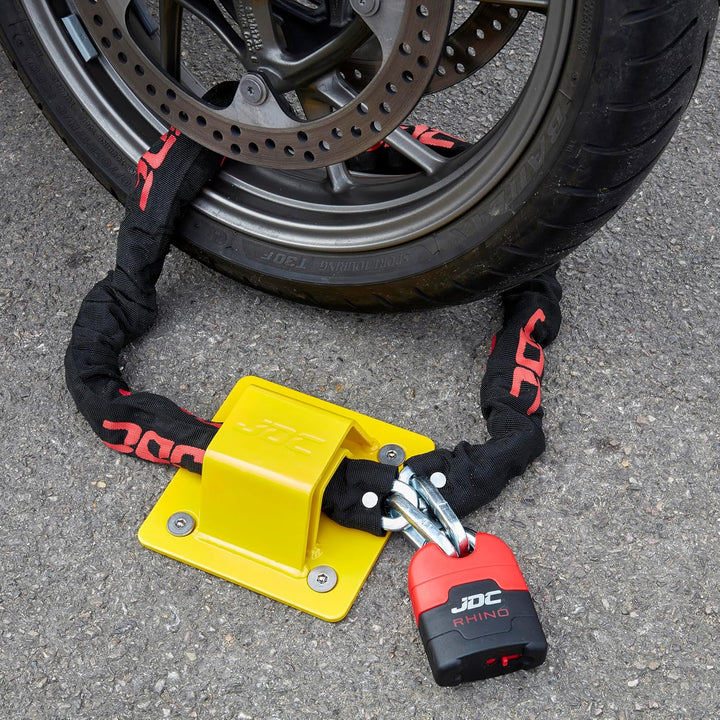 JDC Motorrad Bodenanker stark belastbarer gehärteter Stahl - Sphere PRO - Gelb Gelb Sphere Pro, Gelb