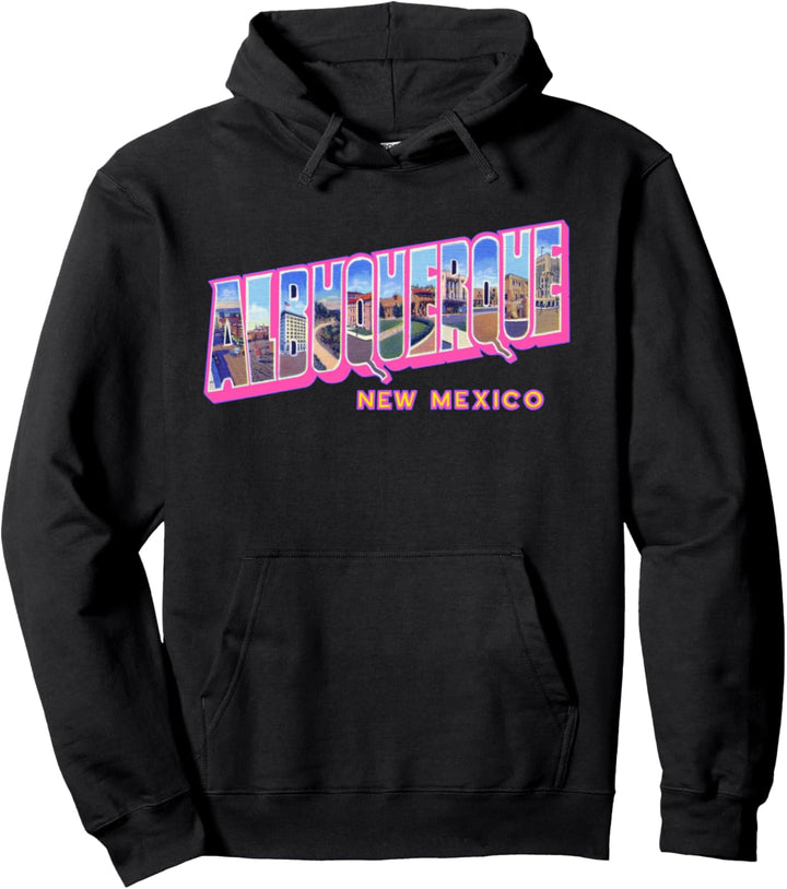 Albuquerque New Mexico NM Vintage Retro-Souvenir Pullover Hoodie